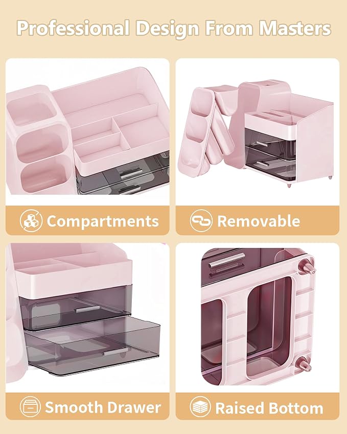 Makeup Organizer with Drawers, Skincare Organizer, Storage Box Cosmetic Display - Image 3