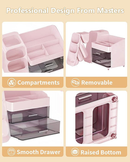 Makeup Organizer with Drawers, Skincare Organizer, Storage Box Cosmetic Display - Image 3