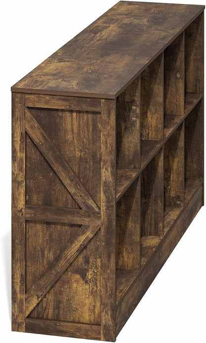 Furinno Jensen Book Shelf, 8-Cube Farmhouse Bookshelf, Display Bookcase - Image 6