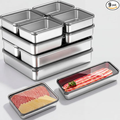 Hushee 9 Pack Bacon Cheese Container by Hushee