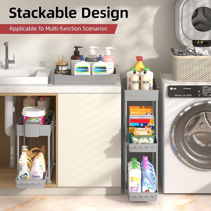 Sevenblue 4-Pack 2-Tier Under Sink Organizer - Image 5