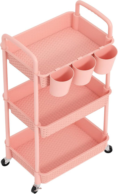 MOYIPIN 3-Tier Plastic Rolling Utility Cart - Image 9