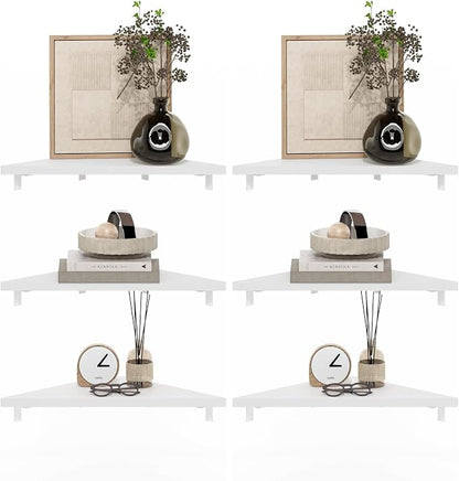 Furinno Rossi Triangle Corner Floating Shelves, Wall Mount Display Shelf by Furinno-FitsYourSpaceFitsYourBudget