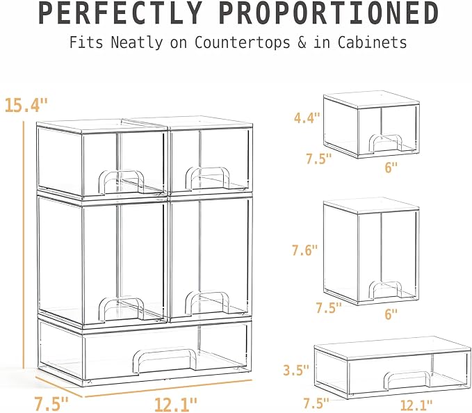 Baby Bottle Organizer, Large Capacity Stackable Acrylic Storage - Image 2