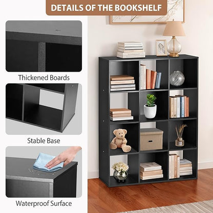 ZenStyle 12 Cube Storage Shelf Organizer Bookshelf - Image 5