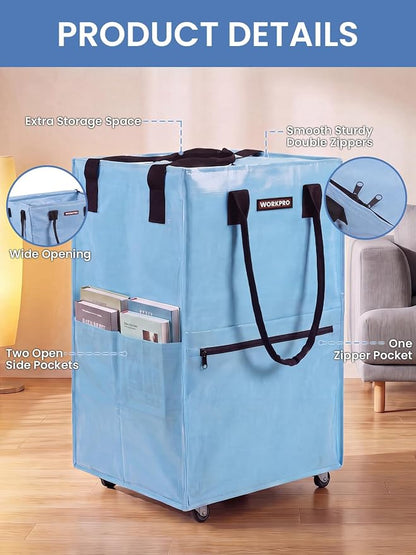 WORKPRO Medium Rolling Grocery Bag, 18-Gallon Tote - Image 7
