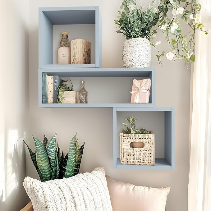 Cube Floating Shelves Set2, Display Shelves Wall Mount 7.75" D x 12.5" W x - Image 6
