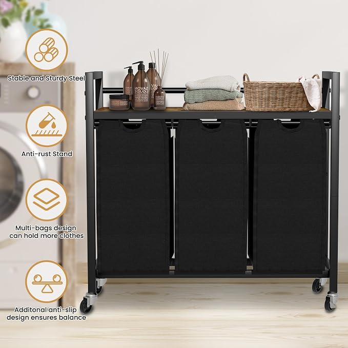 Laundry Hamper, Laundry Basket, Laundry Sorter - Image 6