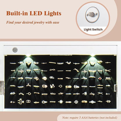 Giantex Jewelry Armoire Wall Door Mounted, Lockable Jewelry Cabinet - Image 5