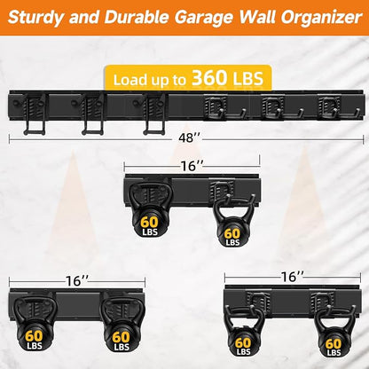 Garage Tool Organizer Wall Mount, Heavy Duty 48 Inches Garage Organization and - Image 5