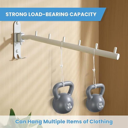 Mooche Swing Clothes Hanger Rack, Garment Racks Folding Clothes Bar Wall Mounted - Image 6