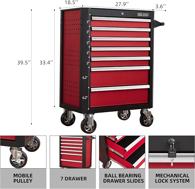 7-Drawer Rolling Tool Chest - Image 3