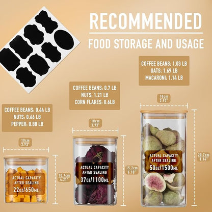 D2scrma Airtight Glass Square Storage Containers - Image 2