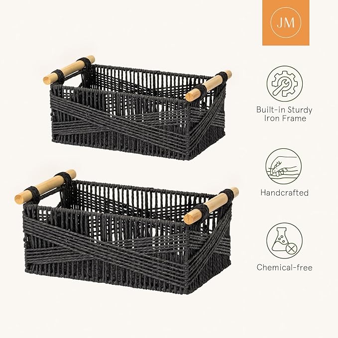 LA JOLIE MUSE Wicker Storage Baskets - Image 4