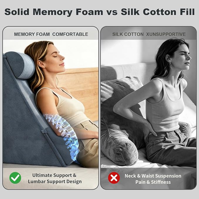 COZEER 3‑in‑1 Reading Pillow for Bed - Image 3