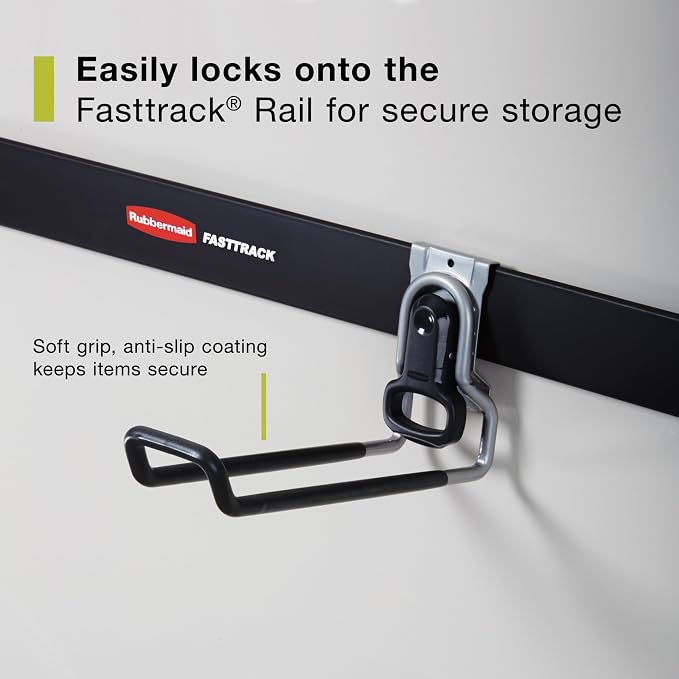 Rubbermaid FastTrack Ladder Hook Garage Wall/Ladder Hanger Wall Mount and Heavy - Image 4