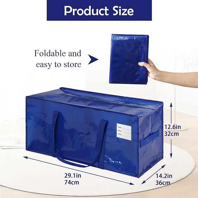 6 Pack Heavy Duty Extra Large Moving Bags - Image 2