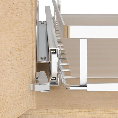 Large Pull Out Cabinet Organizer, Heavy Duty Cabinet Expandable Pull Out Shelves - Image 4