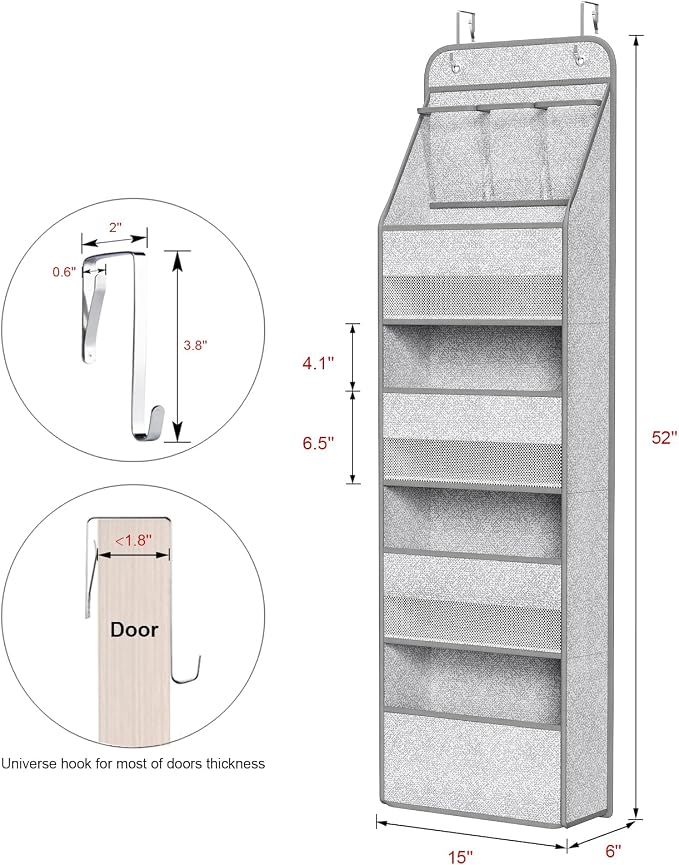 Univivi 5-Shelf Door Storage Over Door Hanging Organizer - Image 3