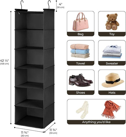 GRANNY SAYS 6 Shelf Hanging Closet Organizers and Storage, Collapsible Closet - Image 3