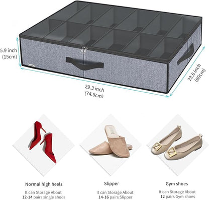Onlyeasy Large Under Bed Shoe Organizer - Image 2