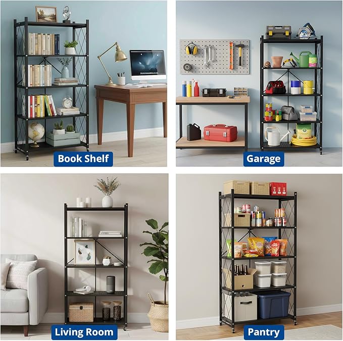 5 Tier Foldable Storage Shelf - Image 6