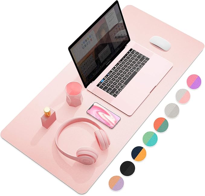 YSAGi Multifunctional Office Desk Pad, Ultra Thin Waterproof PU Leather Desk Mat by YSAGi