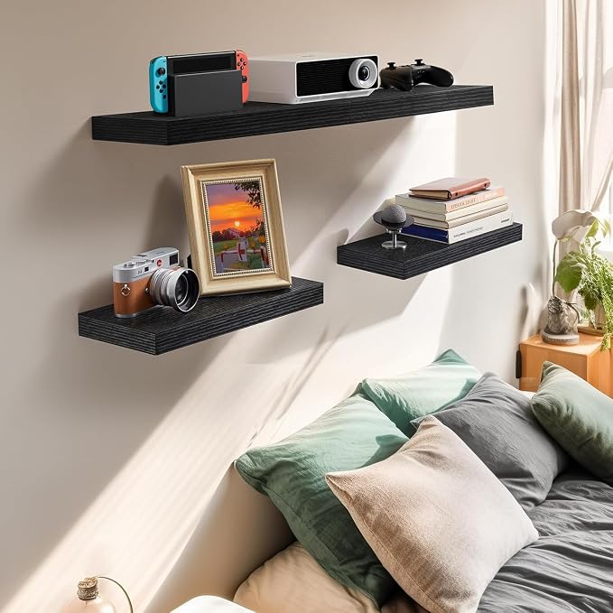 AMADA HOMEFURNISHING Floating Shelves Wall Mounted, 15 x 7 Inch Wall Shelves - Image 2