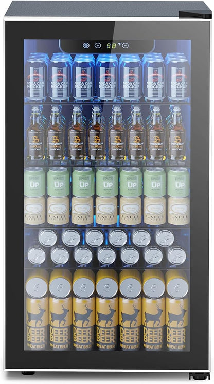Mini Fridge 130 Can Beverage Refrigerator Cooler, 3.2 Cu.Ft Drink Fridge by Electactic