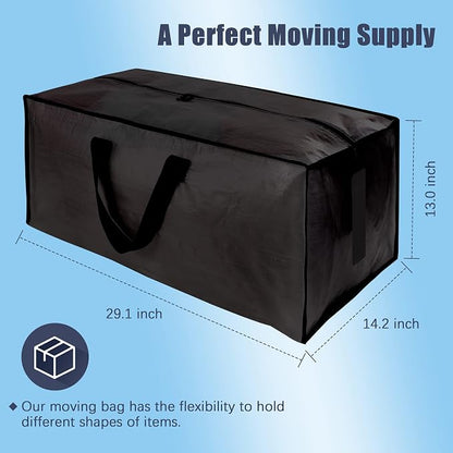 8 Pack Large Strong Bags with Zippers & Carrying Handles - Image 2