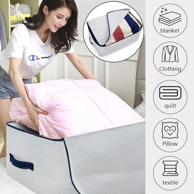 100% Natural Canvas Cotton Large Size Soft Storage Organiser Bags - Image 4