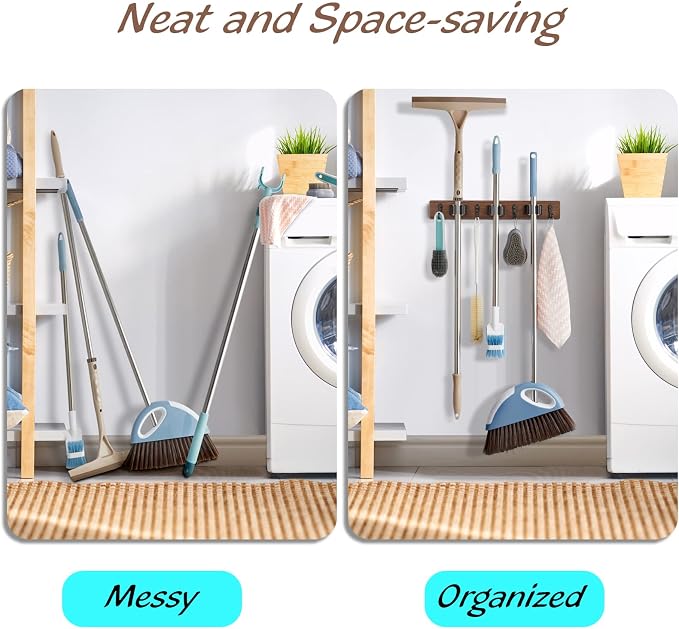 Mop Broom Holder Wall Mount - Image 4