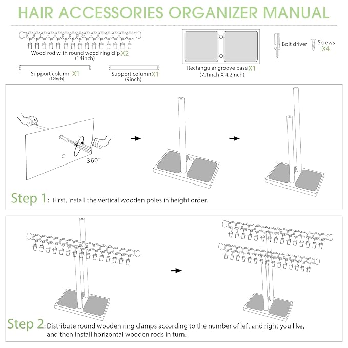 POVETIRE Headband Holder Stand Storage - Image 7