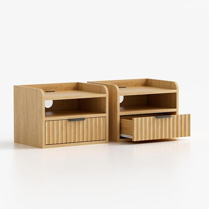 Fluted Floating Nightstands Set of 2 - Image 6