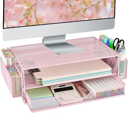 AUPSEN Computer Monitor Stands Riser，2-Tier Desk Organizers and Accessories by AUPSEN