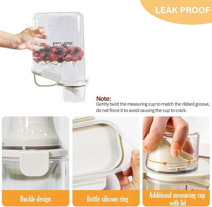 Bird Seed Storage Container Portable-3 Qt/2.8 L Clear Plastic Pet Food - Image 2