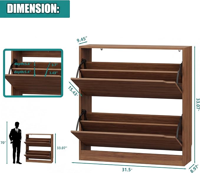 Xixini Shoe Storage Cabinet for Entryway - Image 2