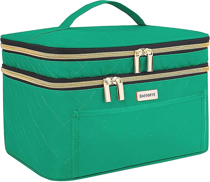 8.8L Makeup Travel Bag Women, Large Cosmetic Case, Makeup Bag Organizer Box by BAFAMYE