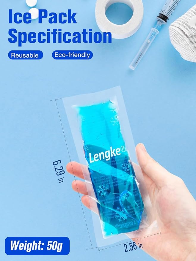 Leng Ke Gel Ice Packs for Insulin Cooler Travel Case, 4 Pack TSA Approved Ice - Image 2