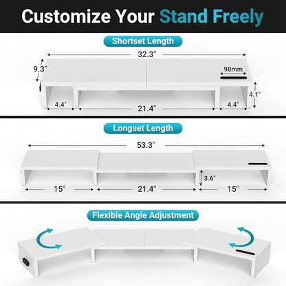 BONTEC Triple Monitor Stand Riser - Image 3