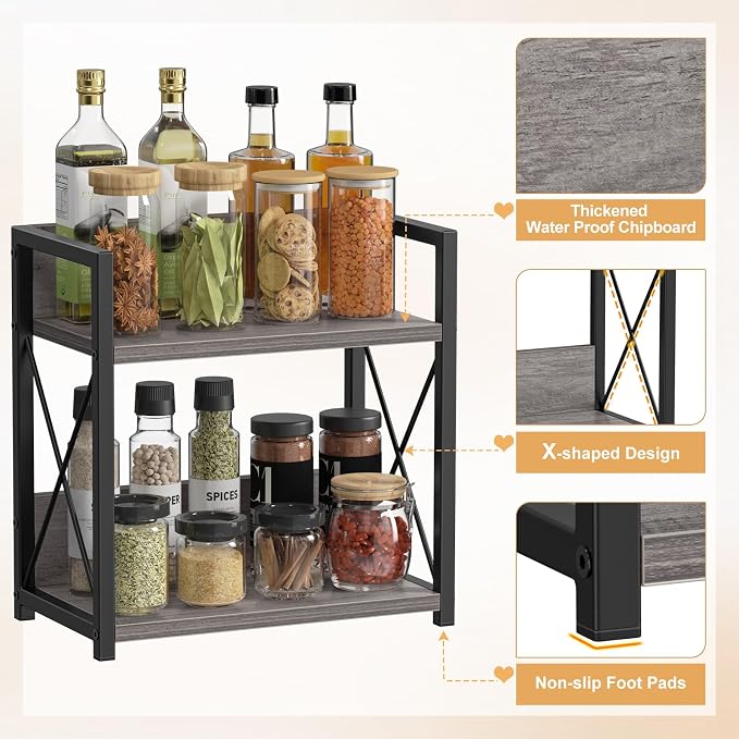 Giikin Countertop Shelf Organizer, 2 Tier Coffee Organizer - Image 2