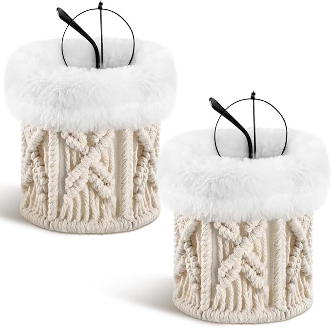 Geelin 2 Pcs Glasses Holder for Nightstand Eyeglass Stand Boho Fuzzy Decor for by Geelin