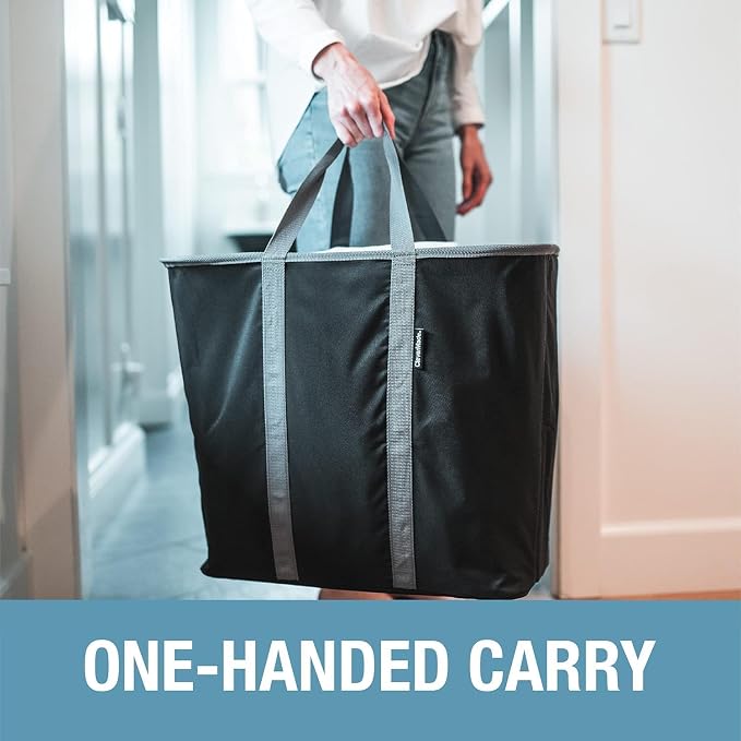 CleverMade Collapsible Laundry Caddy – Foldable Laundry Hamper & Tote, XXL 64L - Image 3