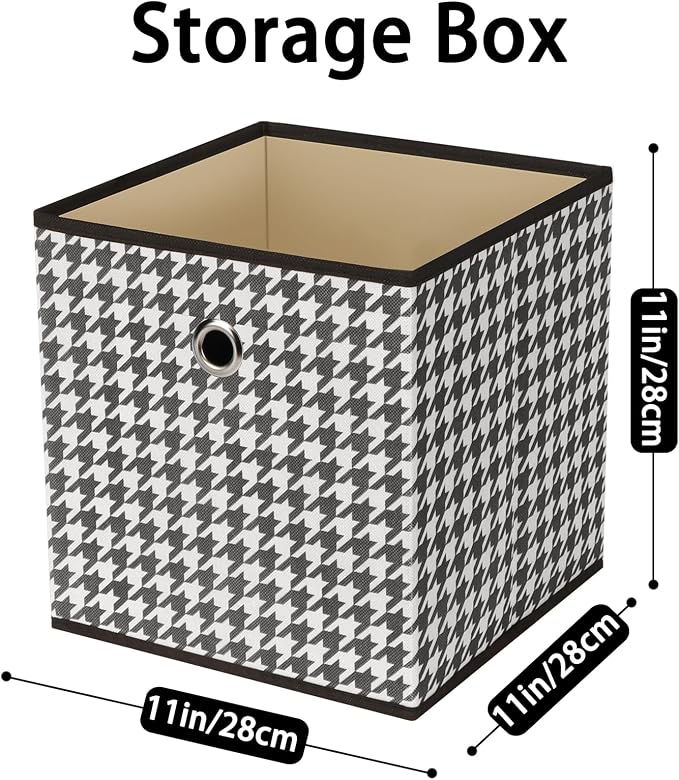 Foldable Storage Cubes Bins, 11 Inch Cloth Storage Cube Fabric Storage Box - Image 2