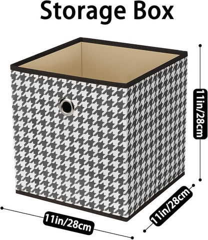 Foldable Storage Cubes Bins, 11 Inch Cloth Storage Cube Fabric Storage Box - Image 2