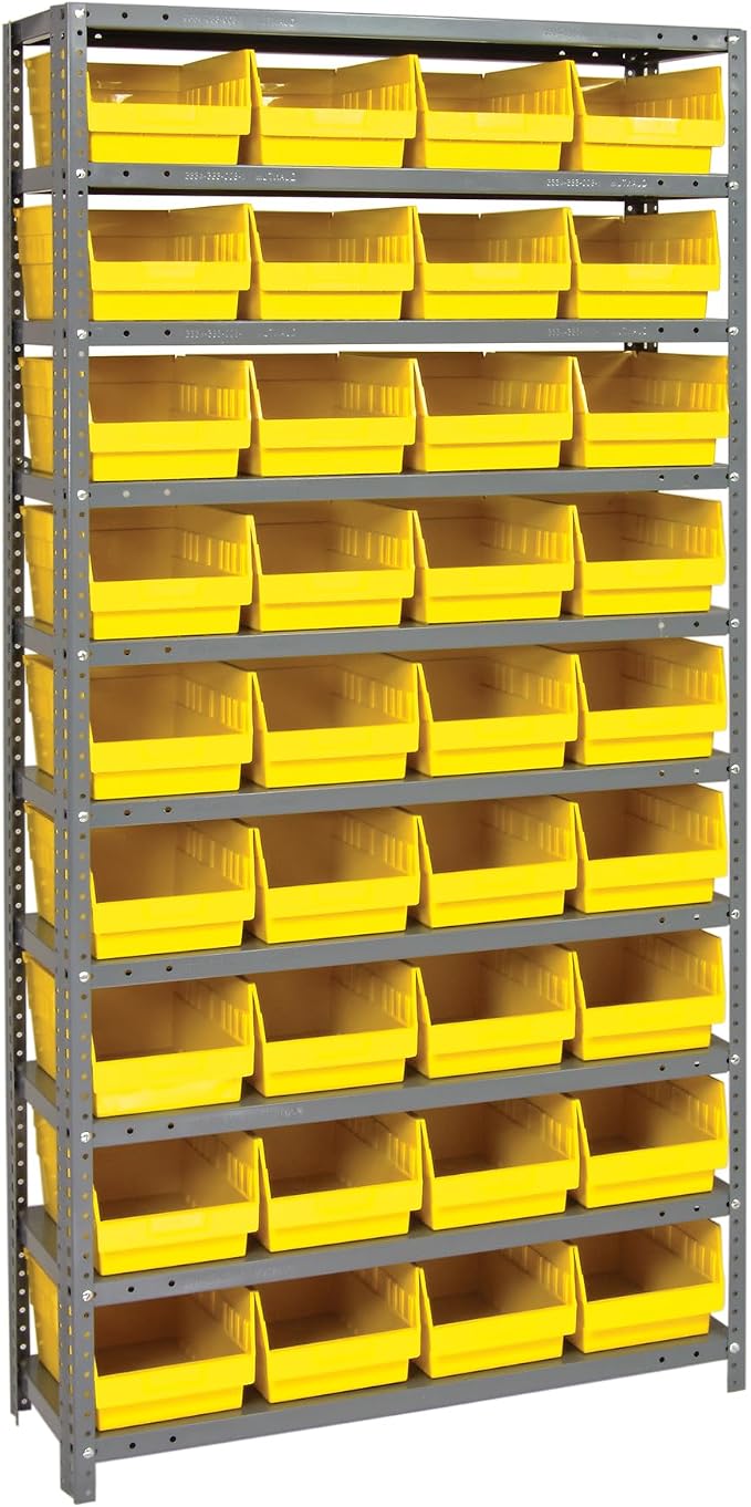 Quantum Storage Systems 1275-207YL Solid Heavy Duty 10 Shelves 36 Store-More by QuantumStorageSystems