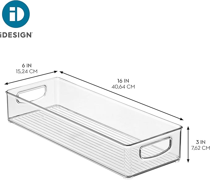 iDesign Slim Extra Long Clear Storage Bin, Kitchen or Pantry Organizer - Image 4