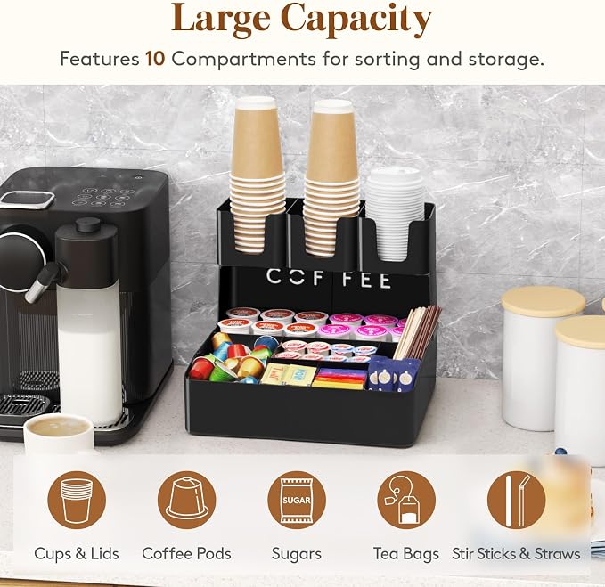 Lifewit 2-tier Coffee Station Organizer - Image 2