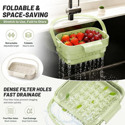 Foldable Hanging Sink Drain Basket, 2026 New Stretchable Colander - Image 3
