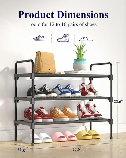 Kitsure Shoe Rack for Closet, Sturdy Shoe Storage for Entryway, Space-Saving - Image 3